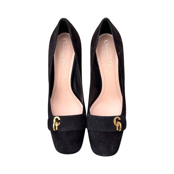 Dior black suede pump heels size 37 - Picture 1 of 9